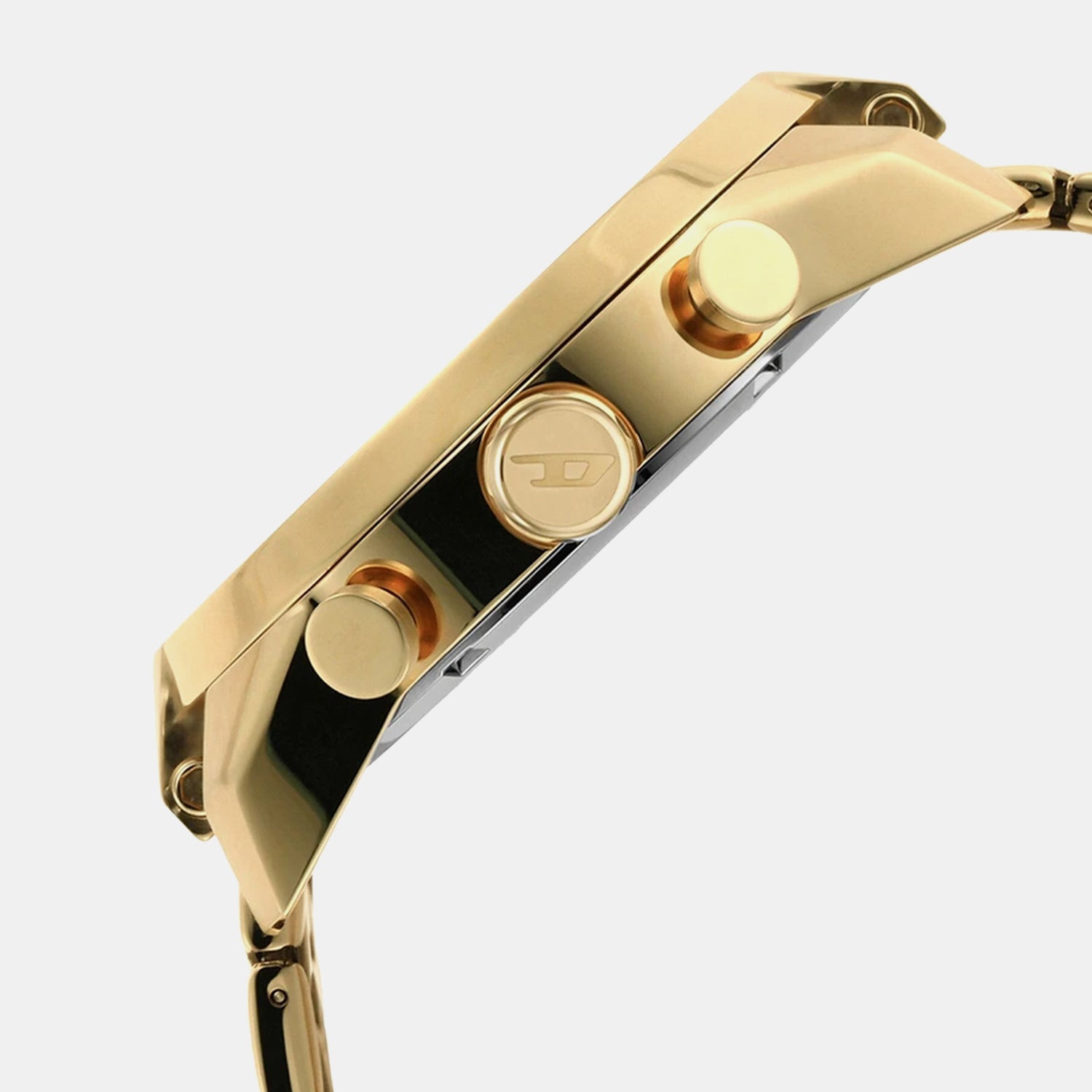 Split Men Quartz Gold Dial Chronograph Stainless Steel Watch DZ4590