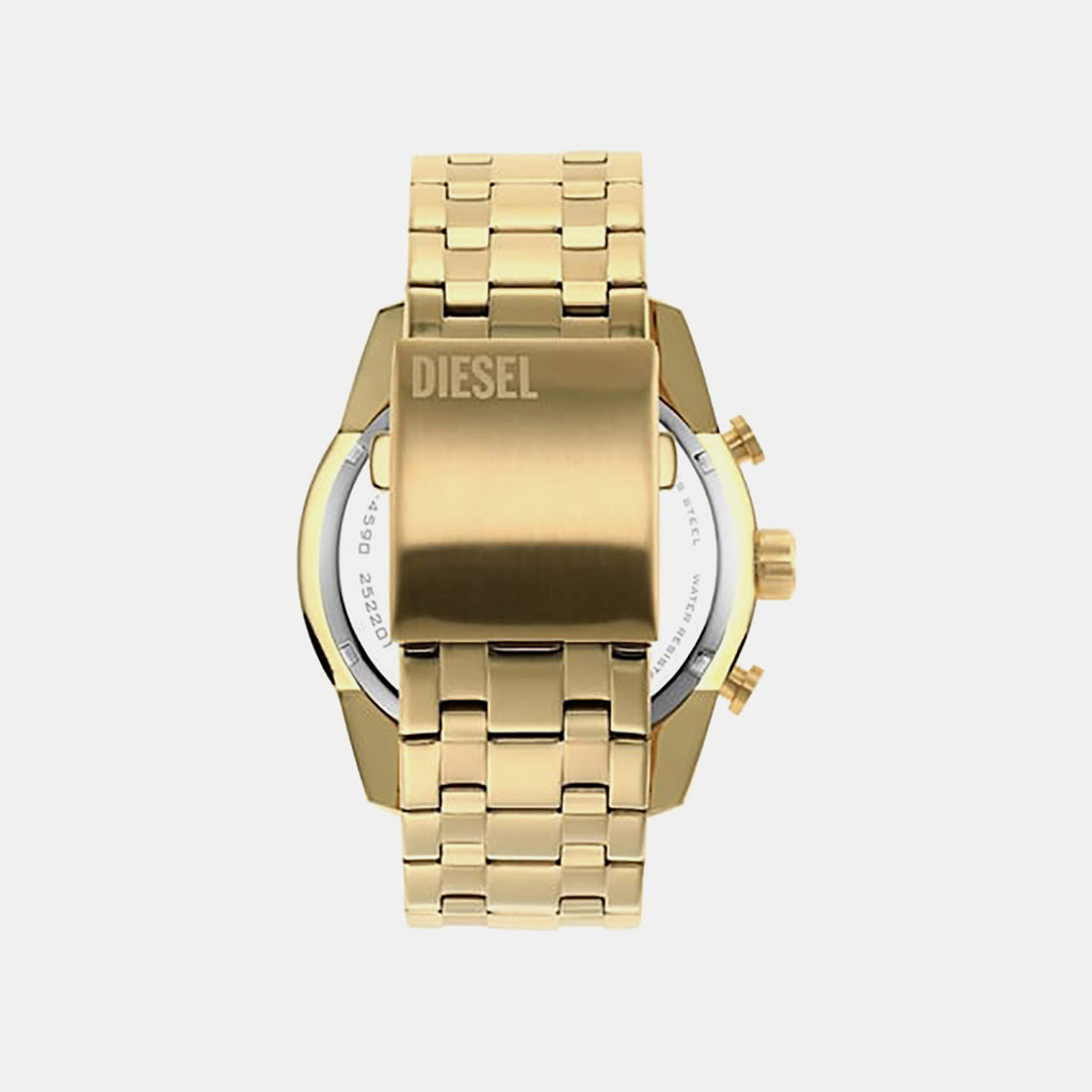 Split Men Quartz Gold Dial Chronograph Stainless Steel Watch DZ4590