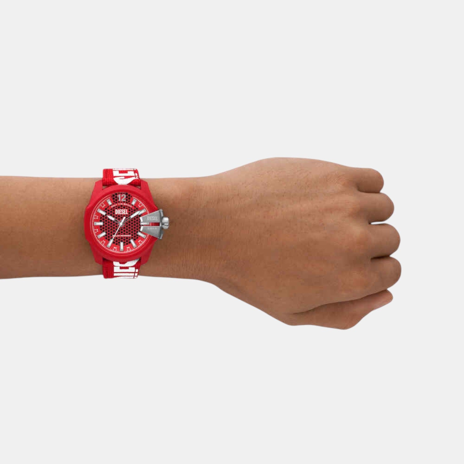 Baby Chief Men Solar Red Dial Analog Polyurethane Watch DZ4619