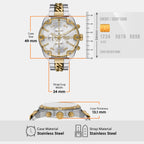 Spiked Men Quartz Silver Dial Chronograph Stainless Steel Watch DZ4629