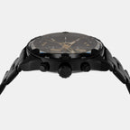 Spiked Men Quartz Black Dial Chronograph Stainless Steel Watch DZ4644