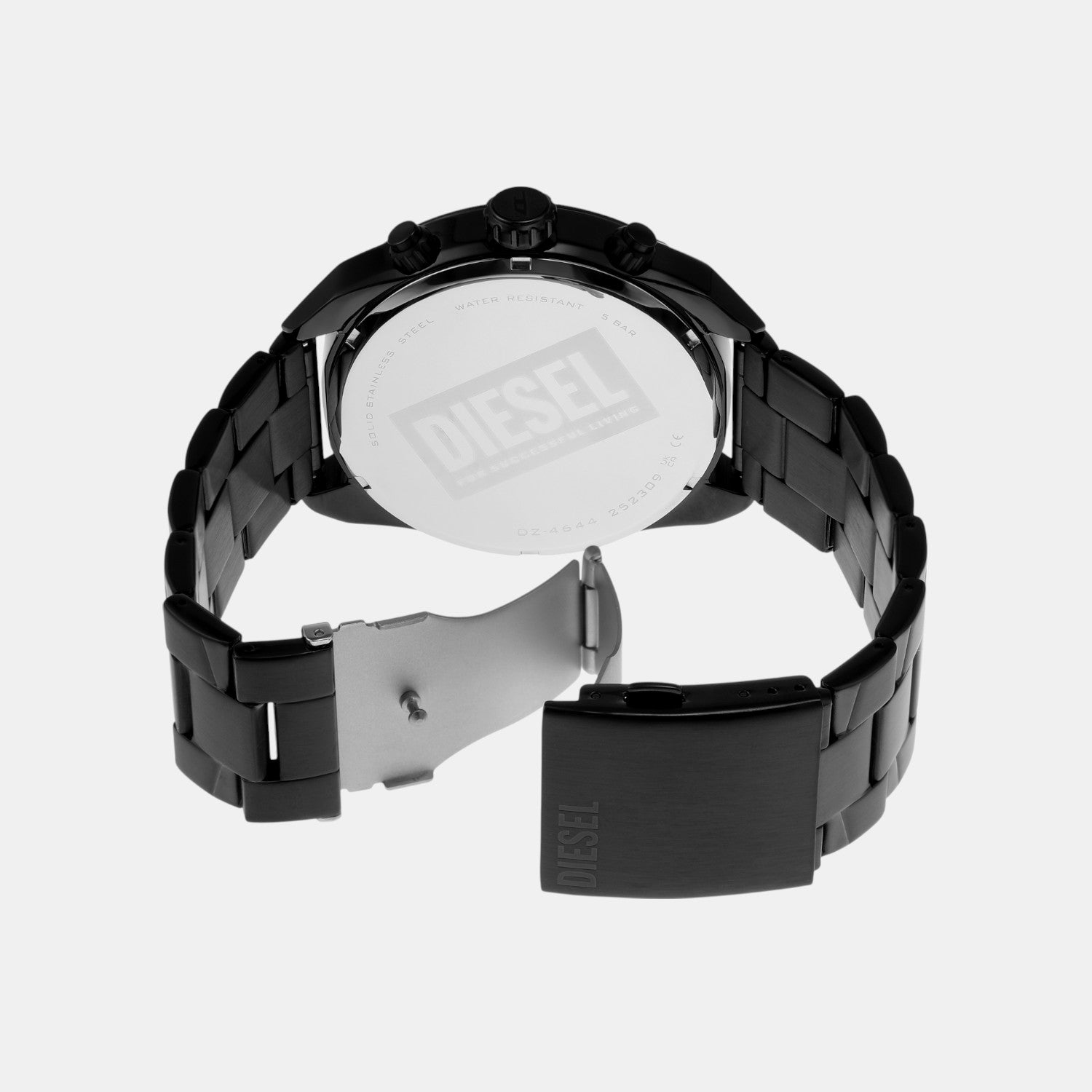 Spiked Men Quartz Black Dial Chronograph Stainless Steel Watch DZ4644