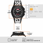 Framed Men Quartz Black Dial Analog Plastic Watch DZ4654