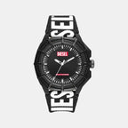 Framed Men Quartz Black Dial Analog Plastic Watch DZ4654