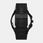 Framed Men Quartz Black Dial Analog Plastic Watch DZ4654