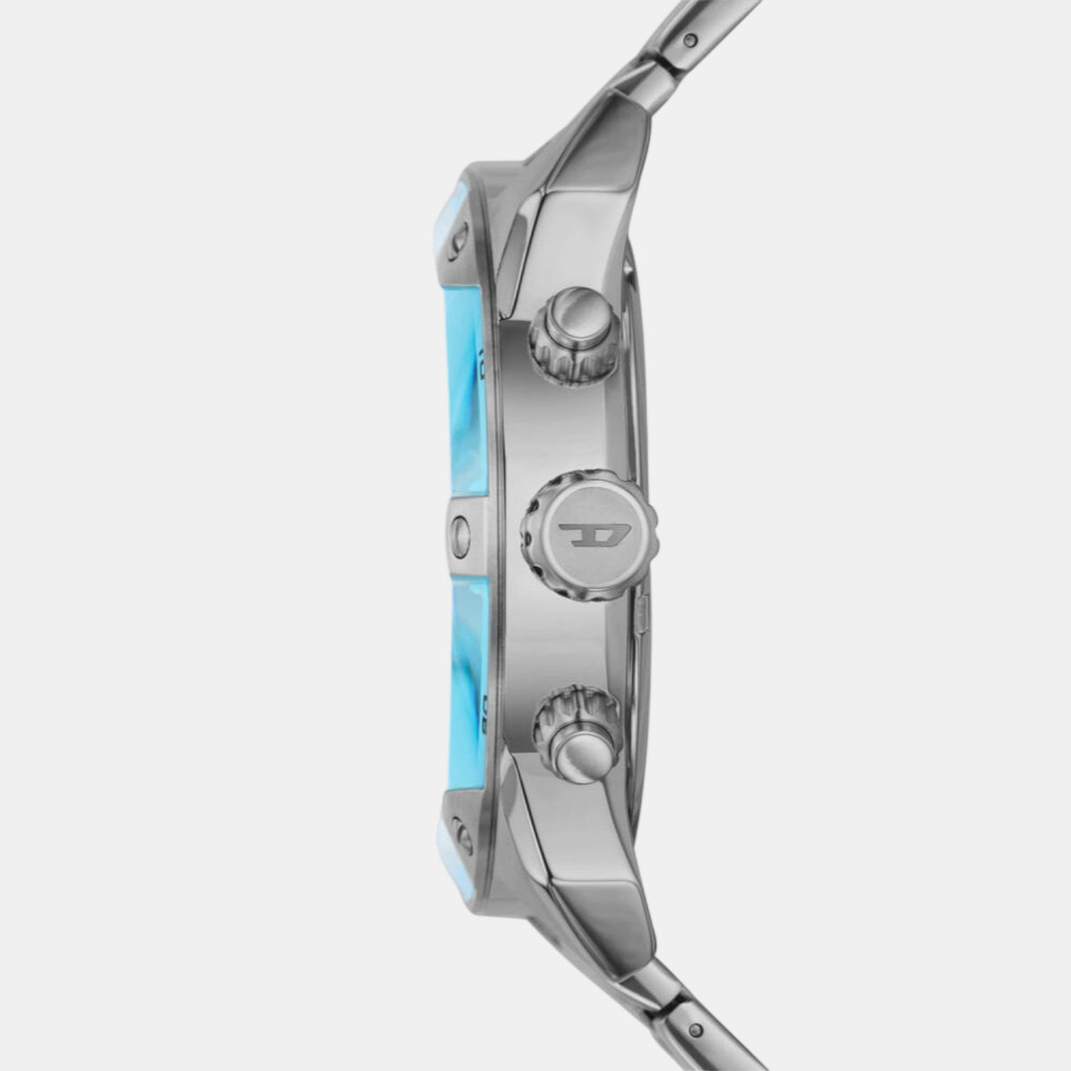 Spiked Men Quartz Blue Dial Chronograph Stainless Steel Watch DZ4655