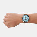 Griffed Men Quartz Blue Dial Chronograph Leather Watch DZ4656