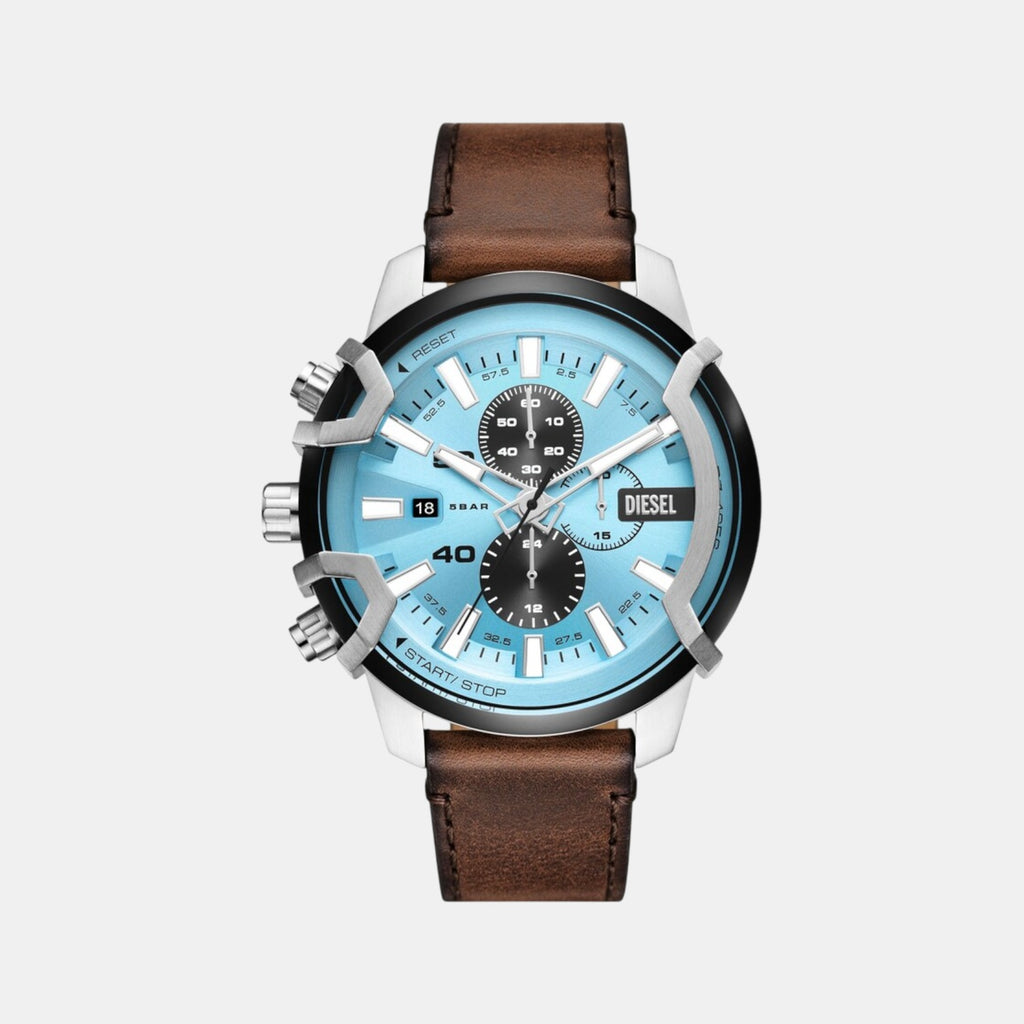 Griffed Men Quartz Blue Dial Chronograph Leather Watch DZ4656