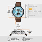 Griffed Men Quartz Blue Dial Chronograph Leather Watch DZ4656