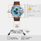 Mega Chief Men Quartz Blue Dial Chronograph Leather Watch DZ4657