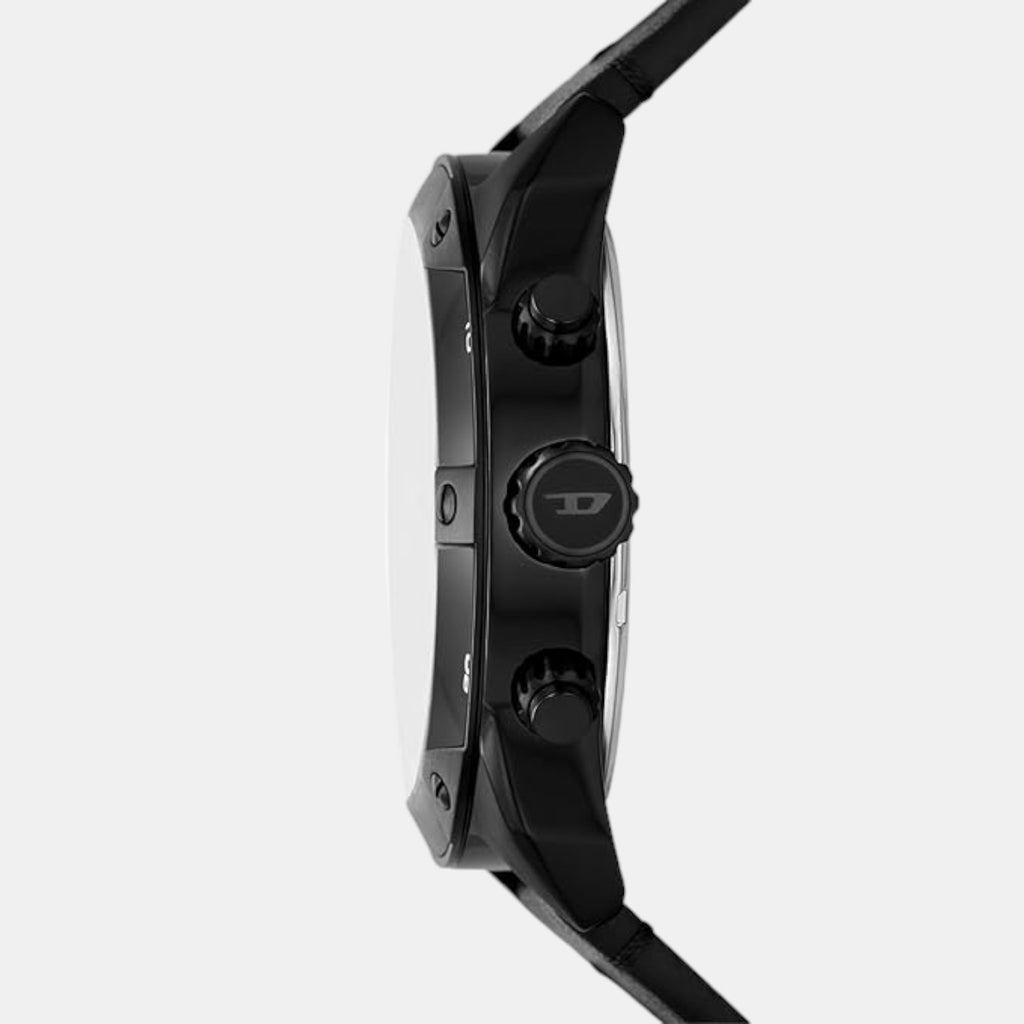 Spiked Men Quartz Black Dial Chronograph Stainless Steel Watch DZ4667