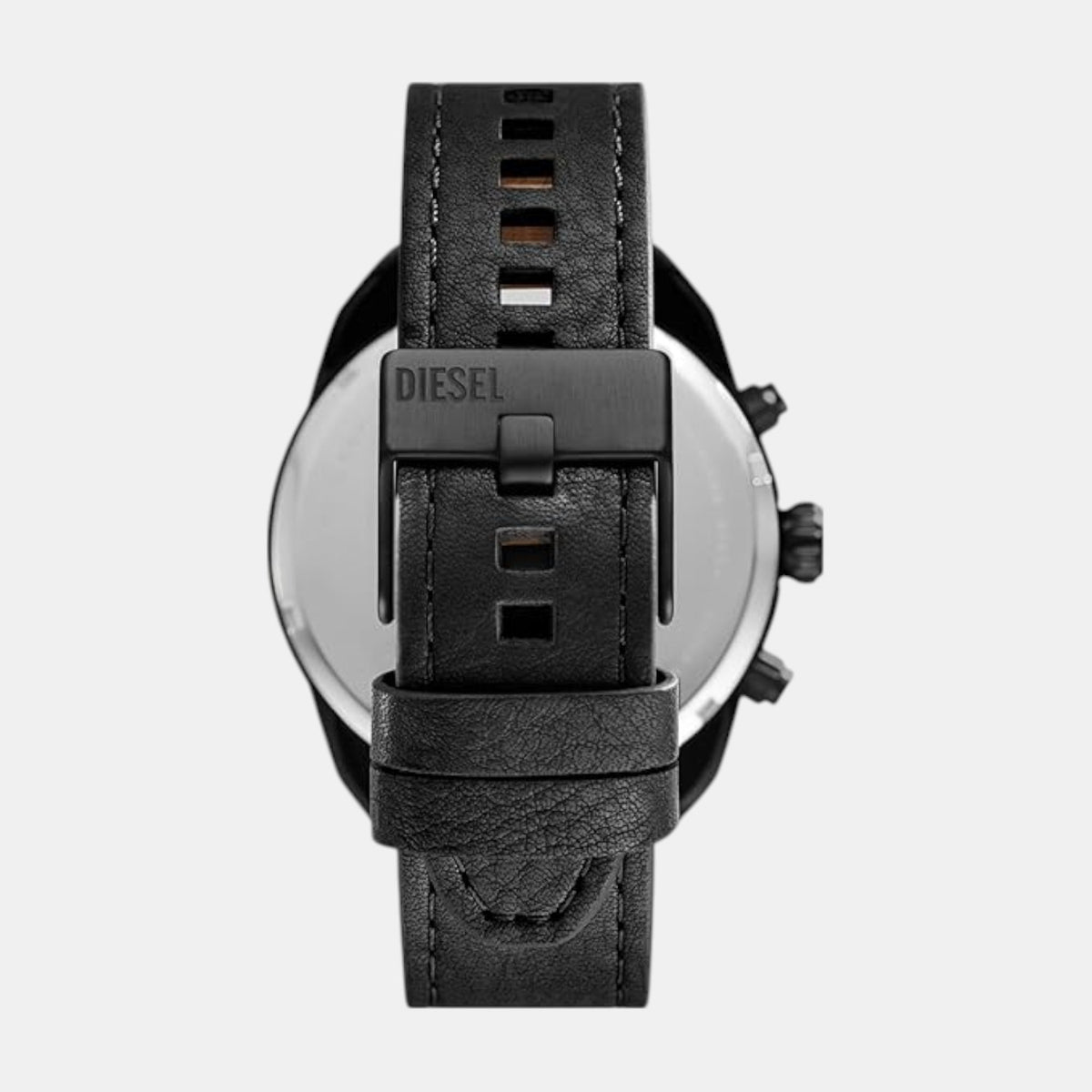 Spiked Men Quartz Black Dial Chronograph Leather Watch DZ4667