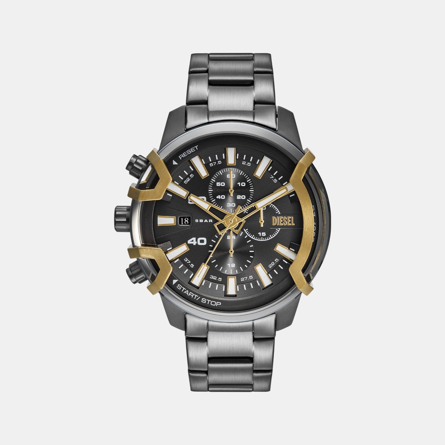 Griffed Men Quartz Grey Dial Chronograph Stainless Steel Watch DZ4668