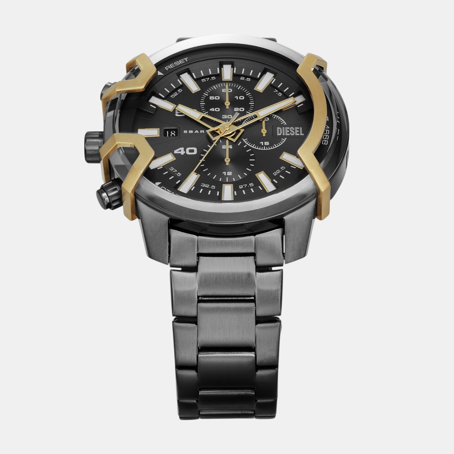 Griffed Men Quartz Grey Dial Chronograph Stainless Steel Watch DZ4668