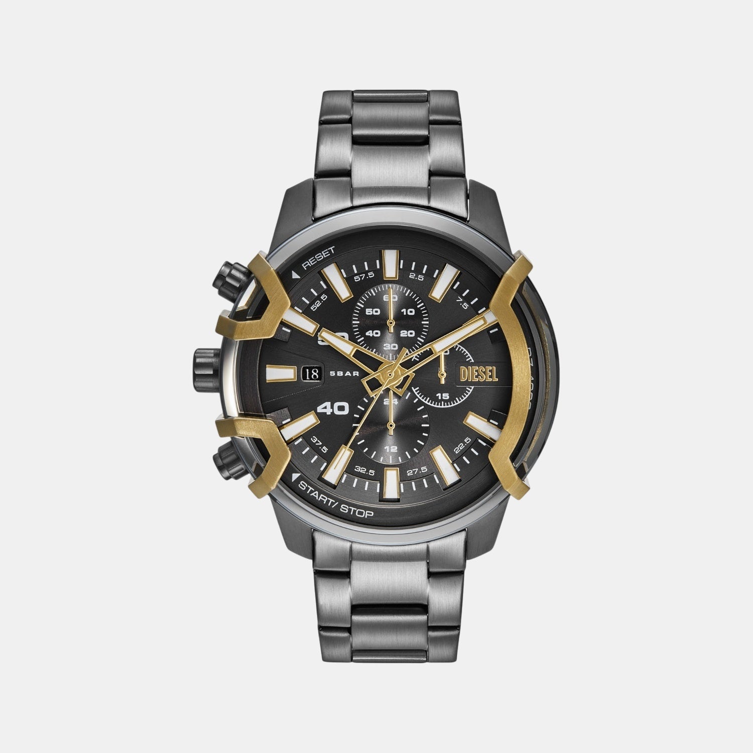 Griffed Men Quartz Grey Dial Chronograph Stainless Steel Watch DZ4668