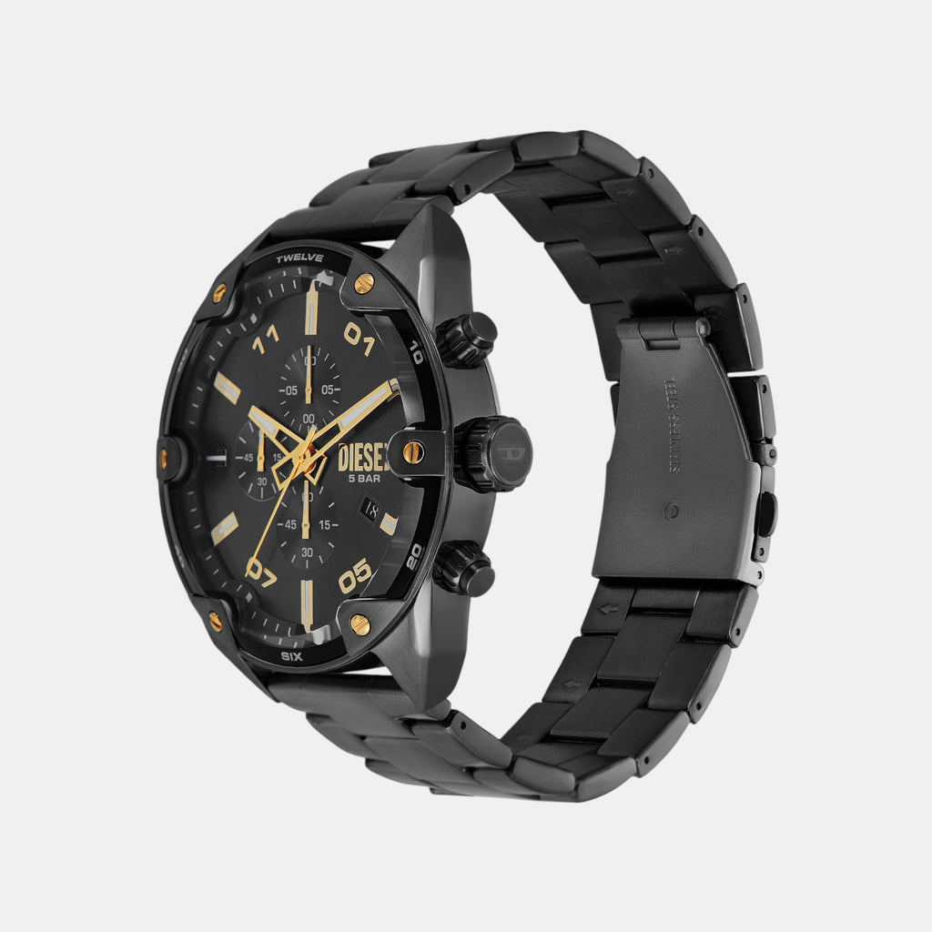 Spiked Men Quartz Grey Dial Chronograph Stainless Steel Watch DZ4669