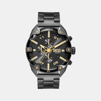 Spiked Men Quartz Grey Dial Chronograph Stainless Steel Watch DZ4669