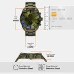 Spiked Men Quartz Silver Dial Chronograph Stainless Steel Watch DZ4670