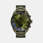 Spiked Men Quartz Silver Dial Chronograph Stainless Steel Watch DZ4670