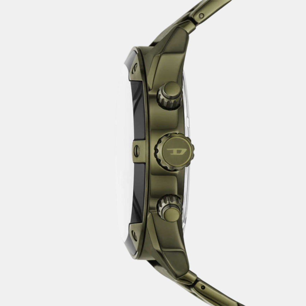 Spiked Men Quartz Silver Dial Chronograph Stainless Steel Watch DZ4670