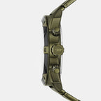 Spiked Men Quartz Silver Dial Chronograph Stainless Steel Watch DZ4670