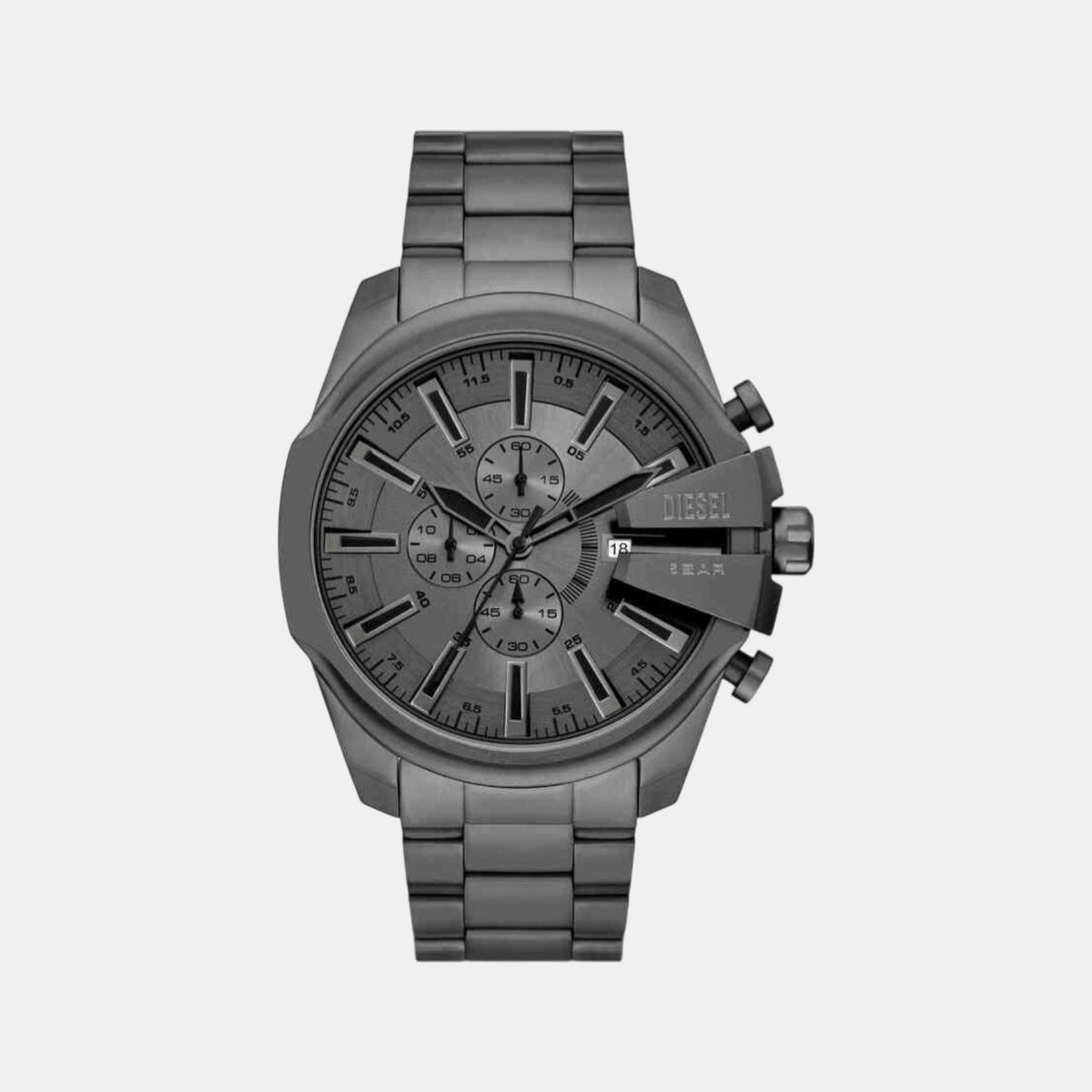 Mega Chief Men Quartz Grey Dial Chronograph Stainless Steel Watch DZ4676