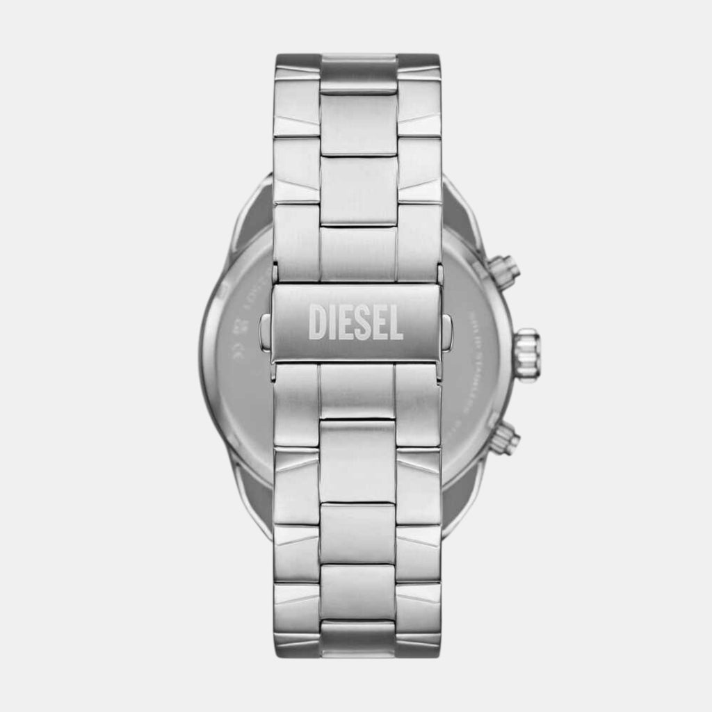 Spiked Men Quartz Silver Dial Chronograph Stainless Steel Watch DZ4677