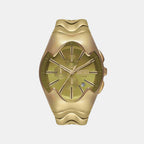 Mercurial Men Quartz Gold Dial Chronograph Stainless Steel Watch DZ4681
