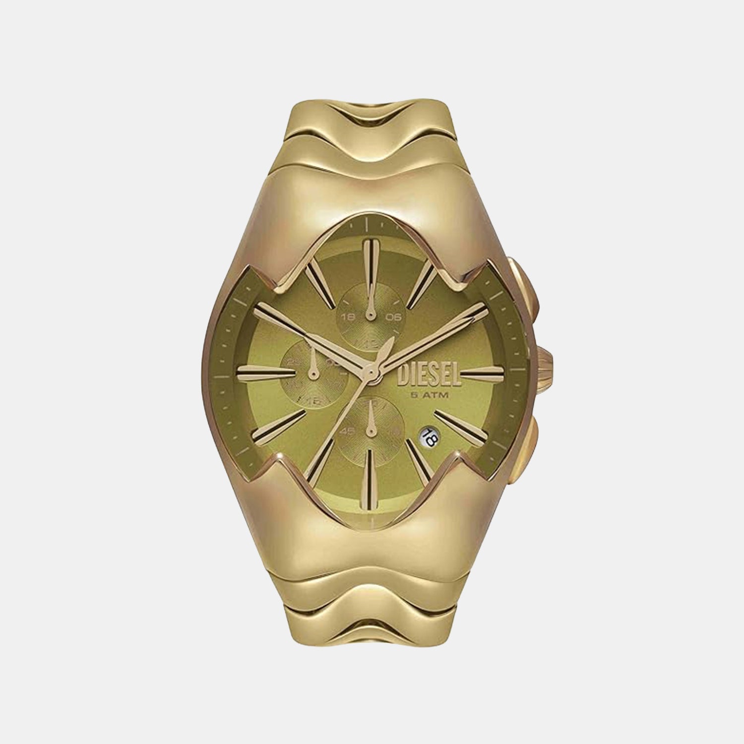 Mercurial Men Quartz Gold Dial Chronograph Stainless Steel Watch DZ4681