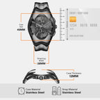 Mercurial Men Quartz Black Dial Chronograph Stainless Steel Watch DZ4682