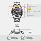 Men Quartz Grey Dial Analog Stainless Steel Watch DZ4683