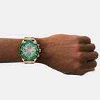 Spiked Men Quartz Two Tone Dial Chronograph Stainless Steel Watch DZ4685