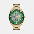 Spiked Men Quartz Two Tone Dial Chronograph Stainless Steel Watch DZ4685