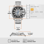 Mega Chief Slim Men Quartz Multicolour Dial Chronograph Stainless Steel Watch DZ4686