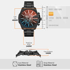 Mega Chief Slim Men Quartz Two Tone Dial Chronograph Stainless Steel Watch DZ4689