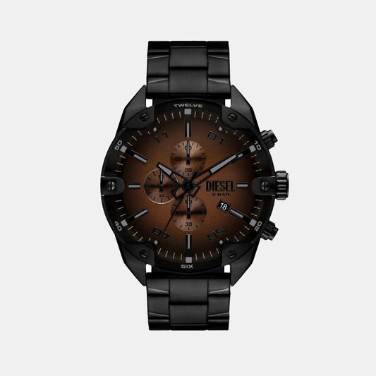 Spiked Men Quartz Two Tone Dial Chronograph Stainless Steel Watch DZ4691