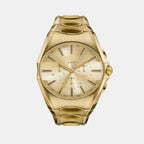 D-Curve Men Quartz Gold Dial Analog Stainless Steel Watch DZ4695