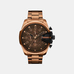Men Quartz Brown Dial Analog Stainless Steel Watch DZ4697