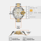 Mega Chief Men Quartz Multicolour Dial Chronograph Stainless Steel Watch DZ4701