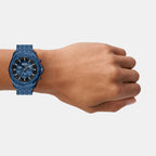 Stinger Men Quartz Blue Dial Chronograph Stainless Steel Watch DZ4705