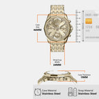 Stinger Men Quartz Gold Dial Chronograph Stainless Steel Watch DZ4707