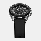 Men Quartz Black Dial Chronograph Leather Watch DZ4710
