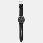 Men Quartz Black Dial Chronograph Leather Watch DZ4710
