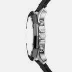 Men Quartz Black Dial Chronograph Leather Watch DZ4710