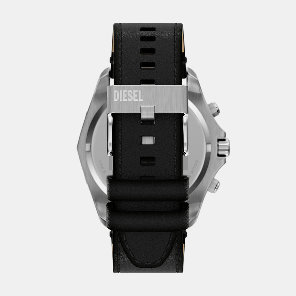 Men Quartz Black Dial Chronograph Leather Watch DZ4710