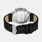 Men Quartz Black Dial Chronograph Leather Watch DZ4710