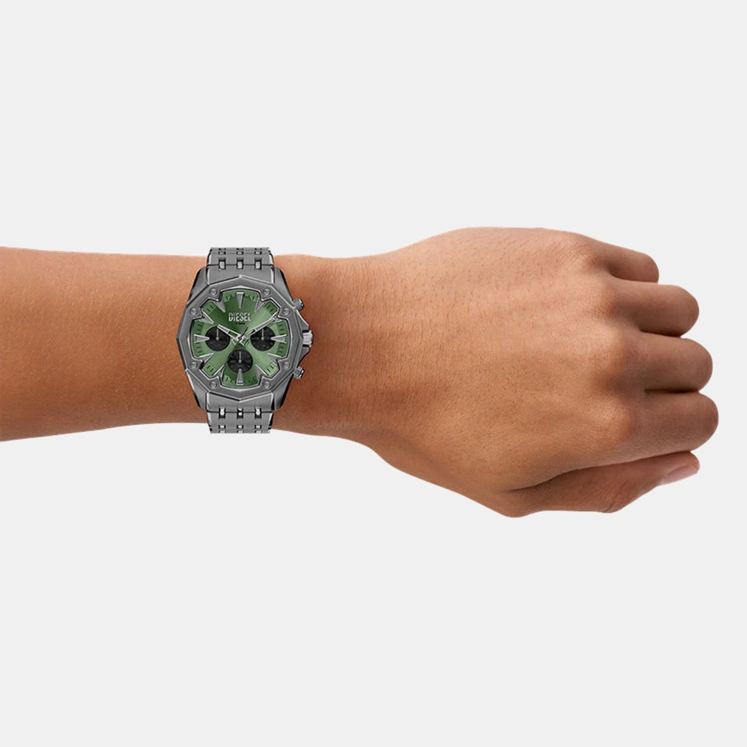 Stinger Men Quartz Green Dial Chronograph Stainless Steel Watch DZ4711