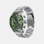 Spiked Men Quartz Green Dial Chronograph Stainless Steel Watch DZ4712
