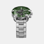 Spiked Men Quartz Green Dial Chronograph Stainless Steel Watch DZ4712