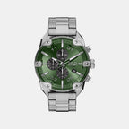 Spiked Men Quartz Green Dial Chronograph Stainless Steel Watch DZ4712